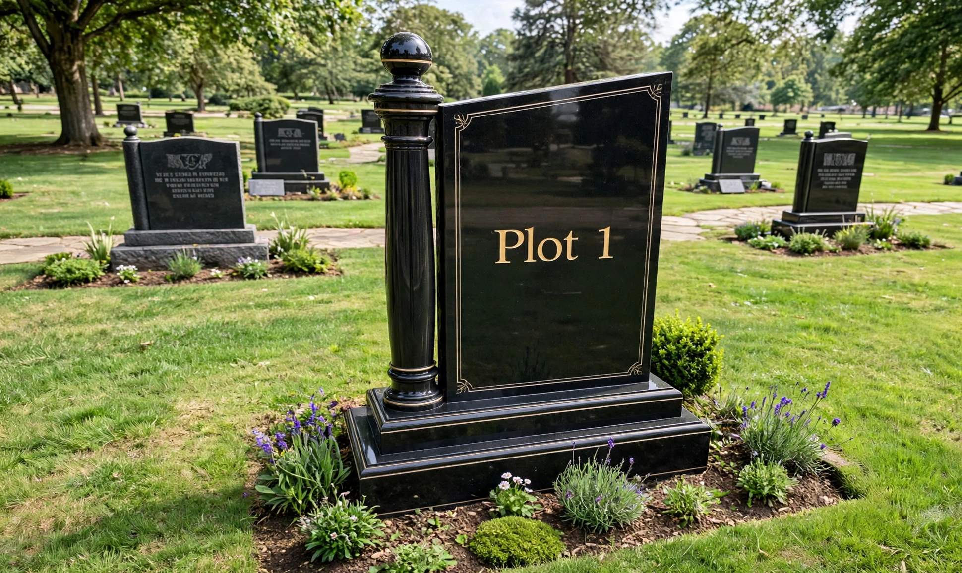 Gold single burial plot